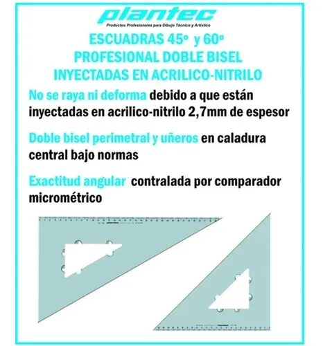 Tabla De Corte 45x30 Cm + Escuadras 30 Cm 45° Y 60° + Cutter