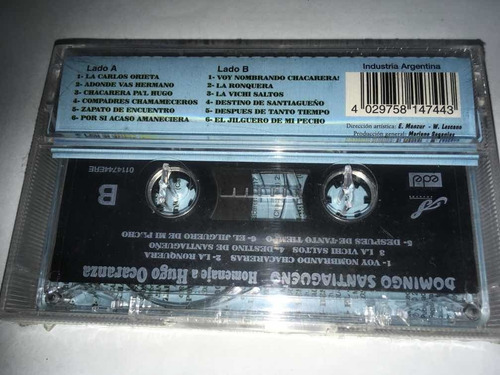 Domingo Santiagueño Homenaje A Hugo Ocaranza Cassette Nuevo