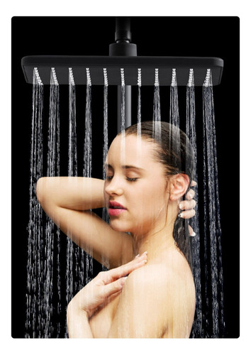 Grifos Ducha Empotrados Set Regadera Negro Para Baño