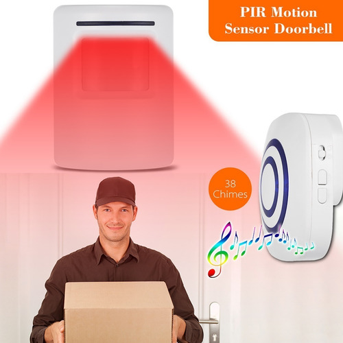 Timbre Con Sensor Infrarrojo Inalámbrico Y 38 Melodías