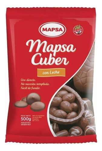  Chocolate Baño De Reposteria Leche Mapsa Cuber X 500 Grs