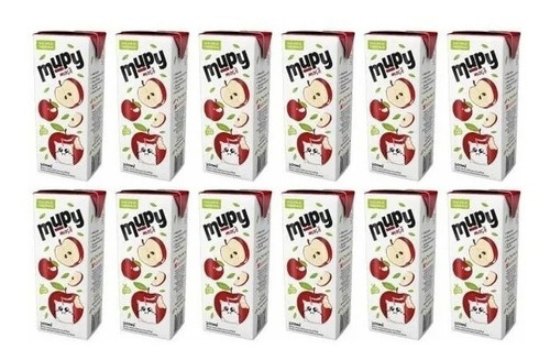 Kit C/12 Suco Mupy De Maça À Base De Soja 200ml