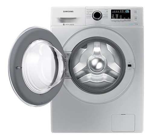 Imagen 4 de 4 de Lavarropas automático Samsung WW70J4463G inverter plata 7kg 220 V