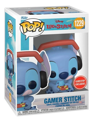 Funko Pop Gamer Stitch 1229, Game Stop.