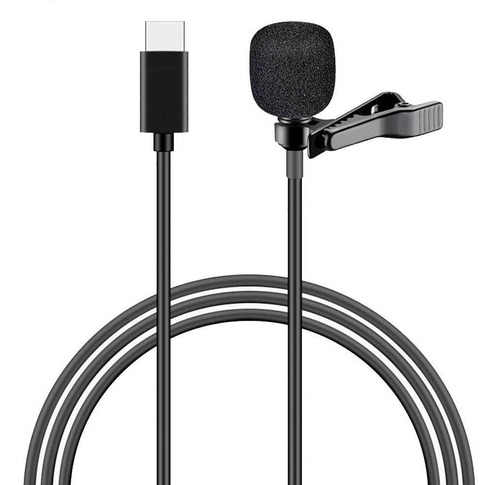 Micrófono Lavalier Corbatero Con Conector Usb-c Mts-lavalier-c Amitosai