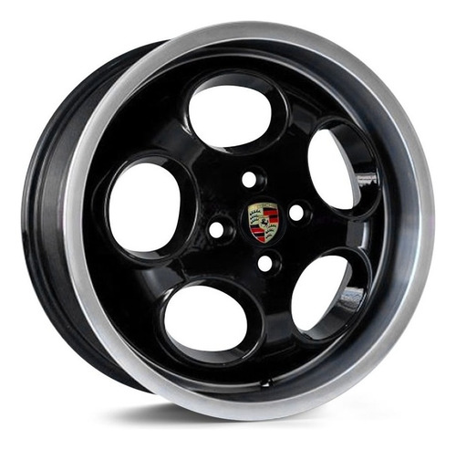 Rodas Porsche Gol Quadrado Aro 15x7 4x100 (jogo) + Bicos Cor Preto Com Diamantado