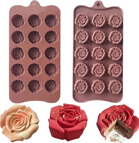Molde Silicona 15 Mini Rosas - Chocolates Repostería Gomitas
