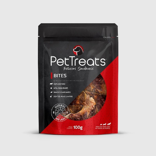 Petisco Natural P/ Cachorro Pet Treats Bites 100g