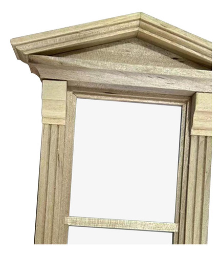 Casa De Muñecas A Escala 1/12 De Madera, Modelo De Ventana,