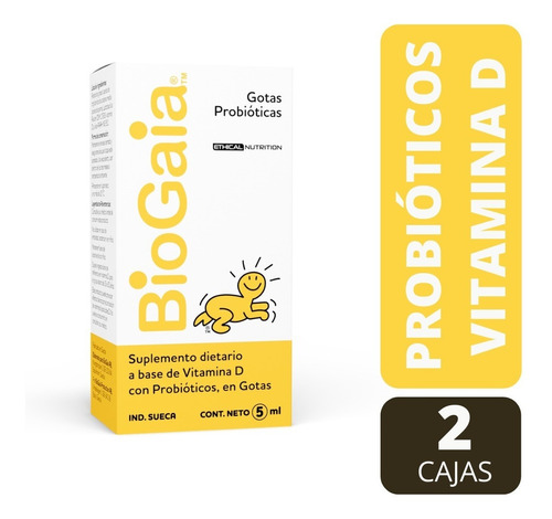 Imagen 1 de 5 de Biogaia Gotas 5ml - Cólicos Bebe - Original Sueco Pack X 2