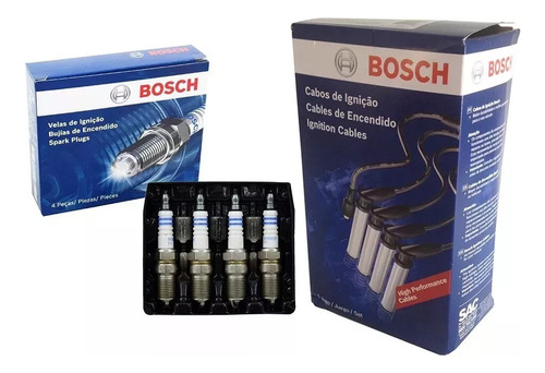 Jogo Velas Bosch+cabos Bosch Kia Picanto 1.0 12v 2004 A 2011