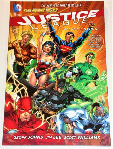 Justice League Vol. 1 - Tpb Firmado X Jim Lee- C O A (Usado)