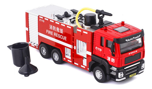 Camión De Bomberos A Escala 1/32, Modelo De Pulverización Y