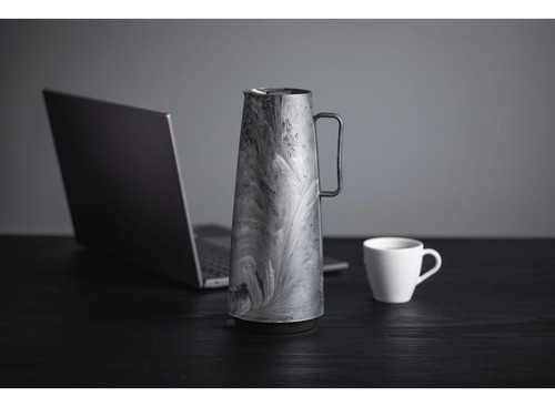 Tetera térmica Exata, 1 litro, decoración de café jaspeado Tramontina, color gris
