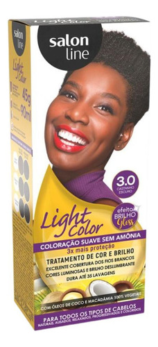 Coloração Suave Salon Line Light Color 3.0 Castanho Escuro