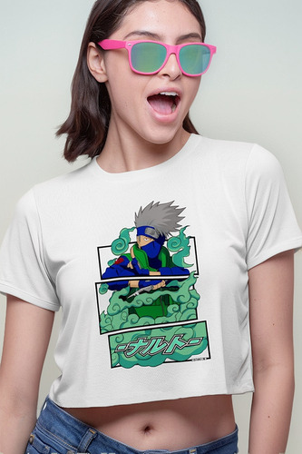 Playera Crop Top Anime N07 Kakashi Hatake