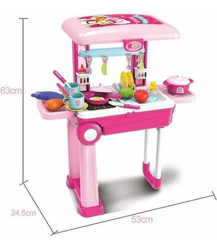 Cocinita De Juguete Plegable Tipo Maletica Para Niñas