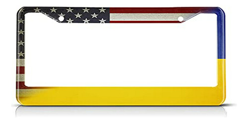Beabes Marco De Matrícula Con Bandera De Estados Unidos Y Ba