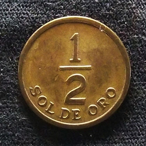 Perú 1/2 Sol De Oro 1976 Exc Km 265