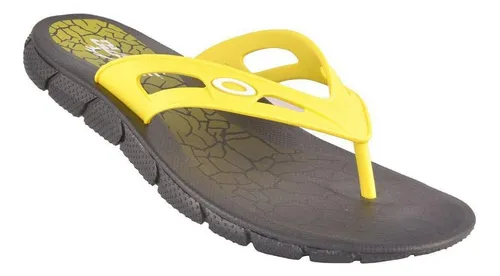 Chinelo Oakley Operative Blade Masculino Preto amarelo Frete gr tis