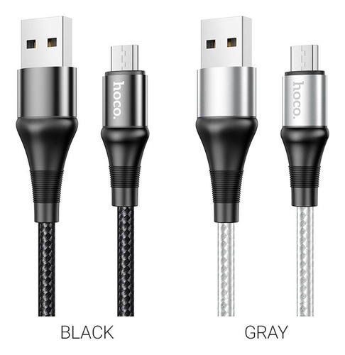 Cable Usb A Micro Usb  V8 1m Hoco X50 Negro De Alta Calidad