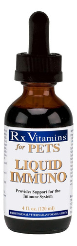 Suplemento Inmuno Líquido Para Mascotas Rx Vitamins 120 Ml