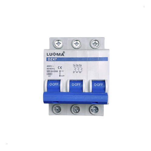Disjuntor Tripolar Lukma 10a 20a 25a 32a 40a 50a 63a