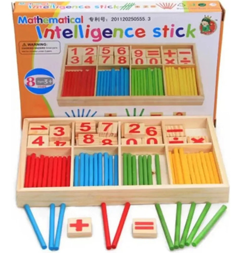 Aprendiendo Matemáticas Juego Didactico De Madera Para Niños