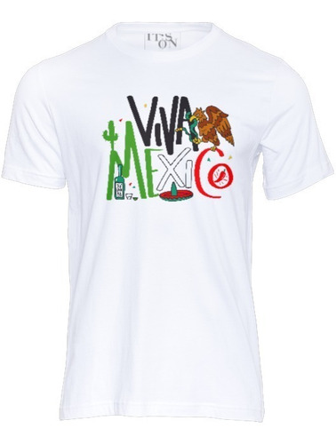 Playera Mexicana Viva Mexico. Aguila. 15 De Septiembre.