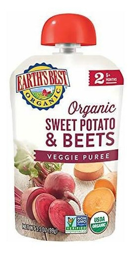 Earth's Best Organic Stage 2, Sweet Potato & Beets, 3.5