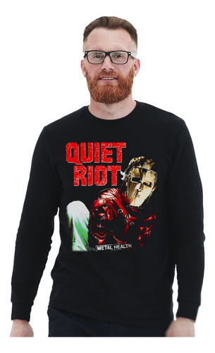 Polera Ml Quiet Riot Metall Health Metal Impresión Directa