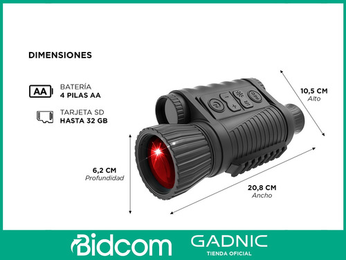 Visor Monocular Pro Wifi Gadnic Visión Nocturna Infrarrojo