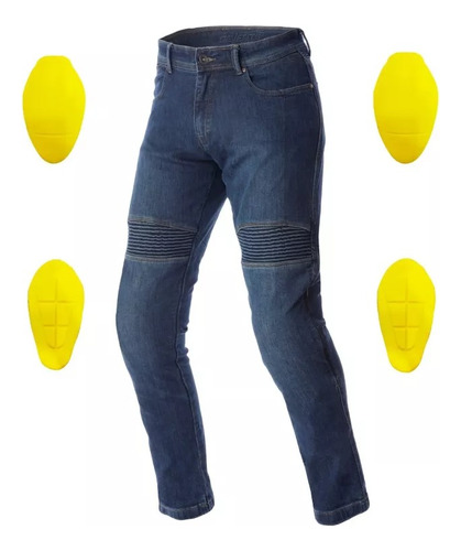 Pantalón Jean Slim Moto Seventy Degrees Sd-pj6 Kevlar 270g