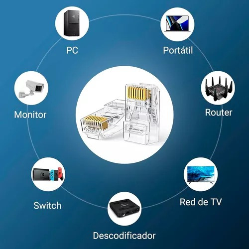 Kit Paquete 1000 Plugs Conector Rj45 Ethernet