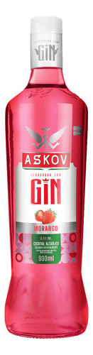 Bebida Gin Askov Cocktail De Morango 900ml