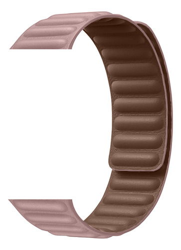 Pulseira Magnética De Couro Compatível Com Watch Series 9 Se Cor Rosa