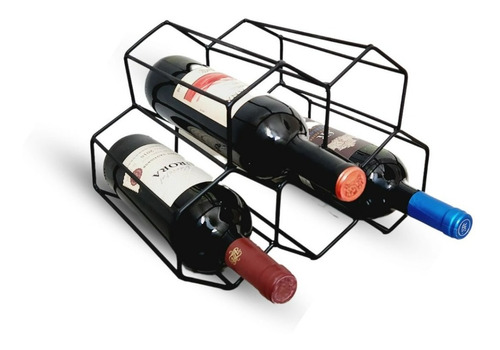 Adega De Mesa Empilhável Porta Garrafas Vinho Aço Oferta