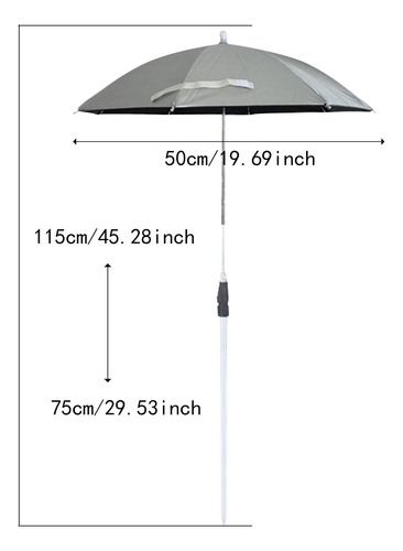 Planta Tom De Proteção Solar Guarda -chuva De Prata