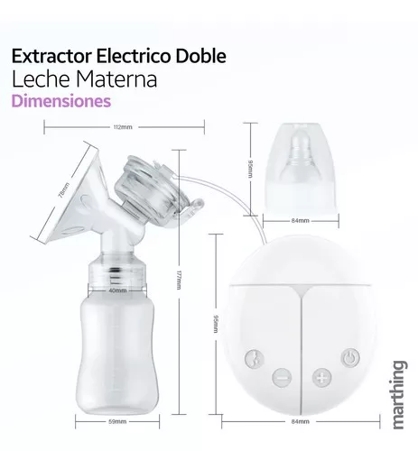 Extractor De Leche Electrico Doble Saca Leche Materna Marthing El1