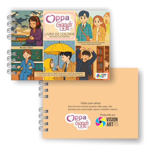 Livro De Colorir Oppa Goods Dorama - Capa Dura Holográfica