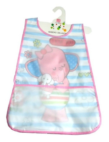 Set De 3 Baberos Delantal Niña Diseños De Plastico