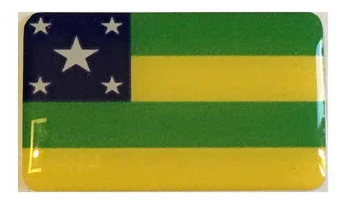 Adesivo Resinado Da Bandeira De Sergipe 5x3 Cm