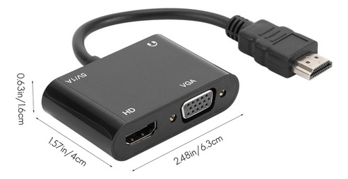 Proyección Por Computadora Con Convertidor Hd A Vga Hd De 1