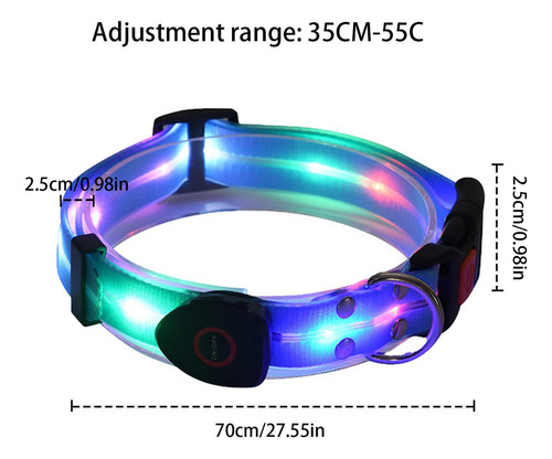 Collar Con Luz Led Para Perro Collares Luminosos Para Perros