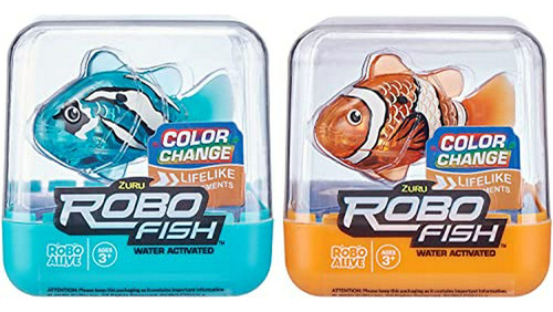 Mascota Electronica - Zuru Robo Alive Fish-series1 2pk(teal+