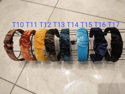 Imagem 5 de 6 de Tiara Turbante De No Tecido Canelado E Veludo Liquida