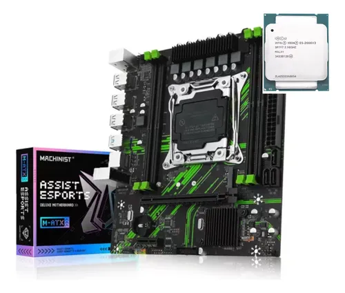 comprar Kit Intel Xeon E5 2666 + Placa Mãe Machinist X99 Pr9