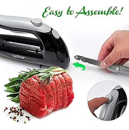 Cuchillo Eléctrico Nutrichef - Cuchillo Para Tallar 22,8 Cm, Black