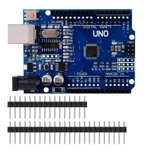 Imagen 4 de 5 de Placa Arduino Uno R3 Atmega328 Ch340 Iot Atmel + Cable Usb
