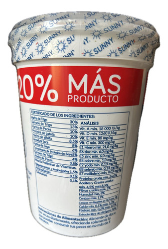 3 Pzs Alimento Para Peces Tropicales Sunny Flakes 120 G